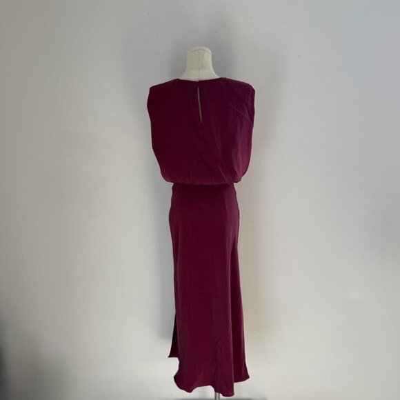 Evereve A-New York Koda Dress | Aubergine Midi | Womens Size Small - Picture 4 of 5
